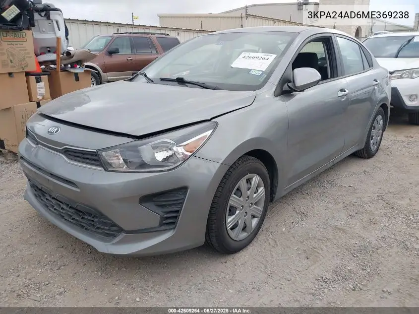 2021 Kia Rio S VIN: 3KPA24AD6ME369238 Lot: 42609264