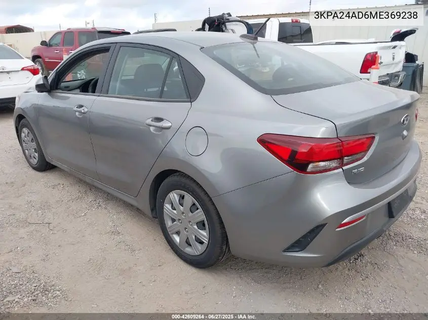 2021 Kia Rio S VIN: 3KPA24AD6ME369238 Lot: 42609264