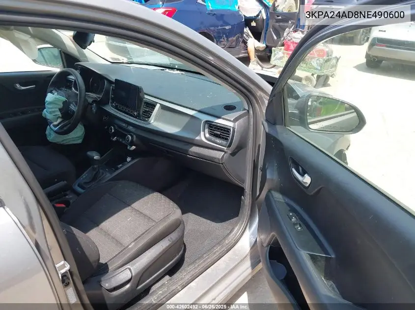 2022 Kia Rio S VIN: 3KPA24AD8NE490600 Lot: 42602492