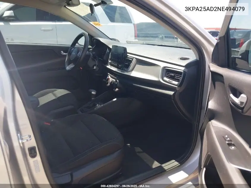 2022 Kia Rio 5-Door S VIN: 3KPA25AD2NE494079 Lot: 42604297