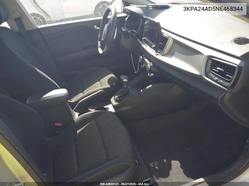 2022 Kia Rio S VIN: 3KPA24AD5NE468344 Lot: 42608123