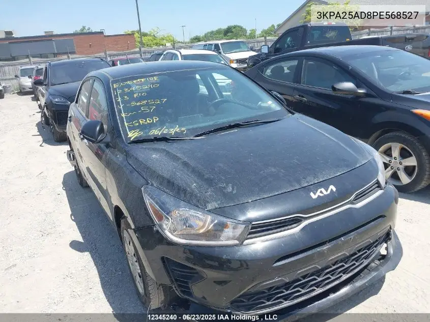 2023 Kia Rio S VIN: 3KPA25AD8PE568527 Lot: 12345240