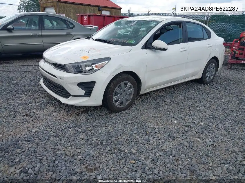 2023 Kia Rio Lx/S VIN: 3KPA24AD8PE622287 Lot: 42606374