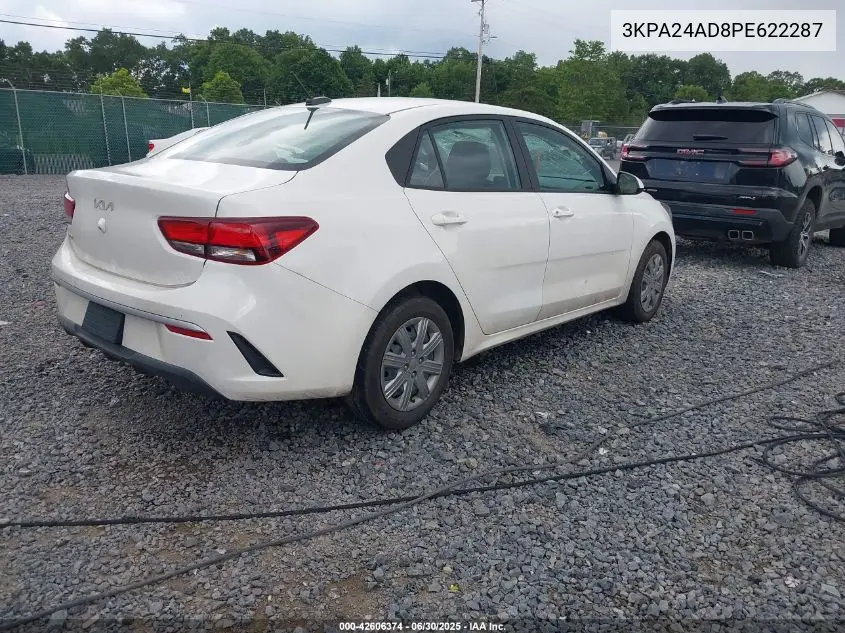 2023 Kia Rio Lx/S VIN: 3KPA24AD8PE622287 Lot: 42606374