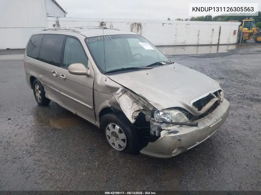 2002 Kia Sedona Ex/Lx VIN: KNDUP131126305563 Lot: 42198111