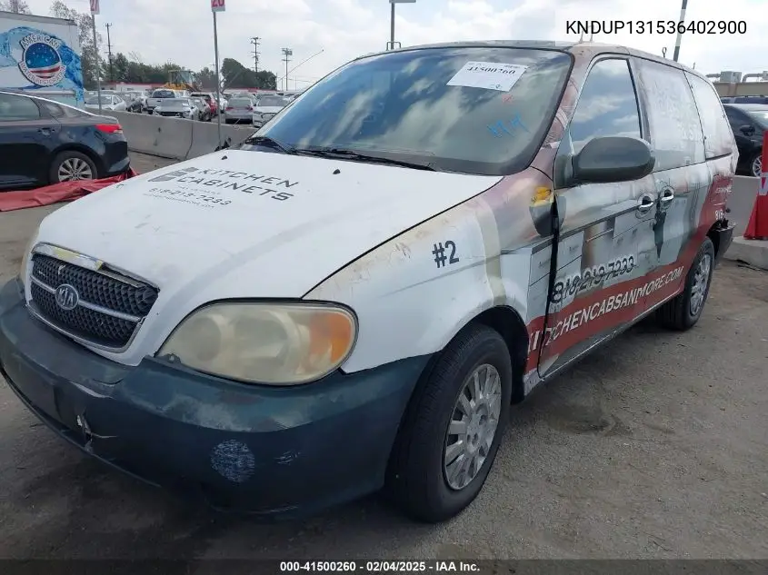 2003 Kia Sedona Ex/Lx VIN: KNDUP131536402900 Lot: 41500260