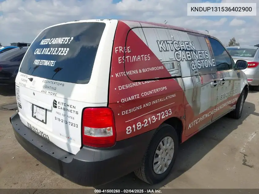 2003 Kia Sedona Ex/Lx VIN: KNDUP131536402900 Lot: 41500260