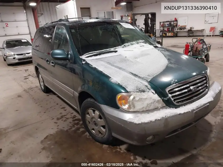 2003 Kia Sedona Ex/Lx VIN: KNDUP131336390410 Lot: 41602426