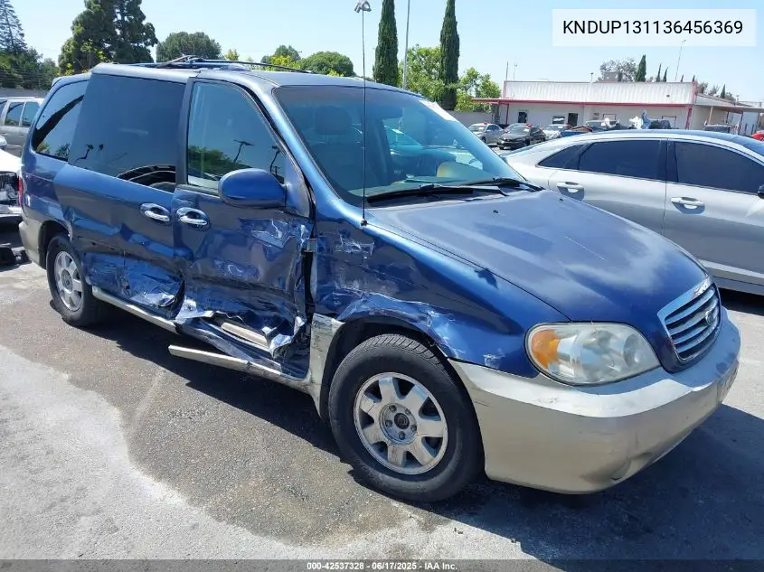2003 Kia Sedona Ex/Lx VIN: KNDUP131136456369 Lot: 42537328