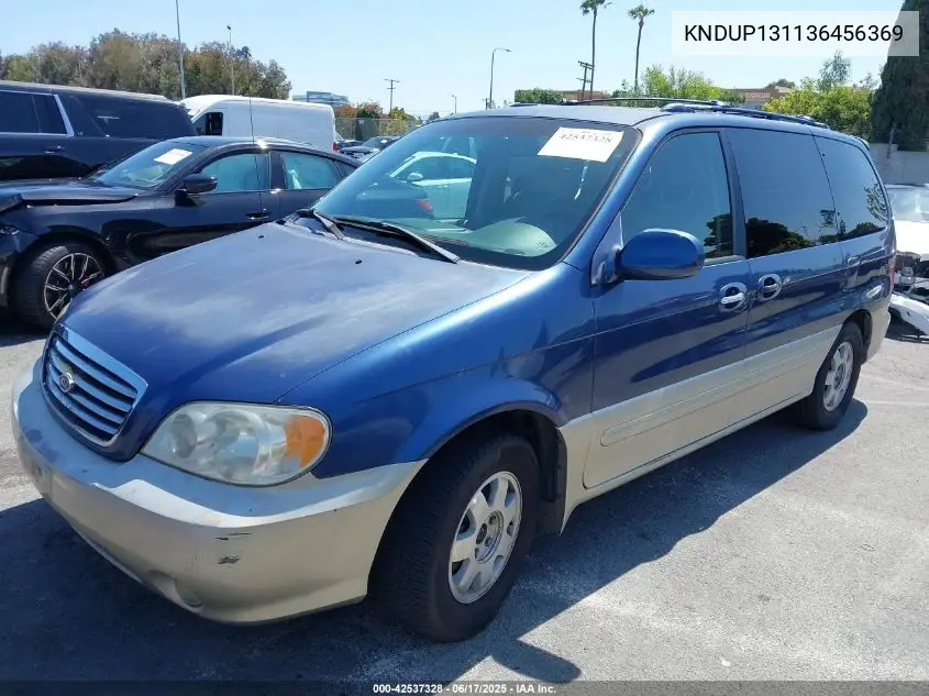 2003 Kia Sedona Ex/Lx VIN: KNDUP131136456369 Lot: 42537328