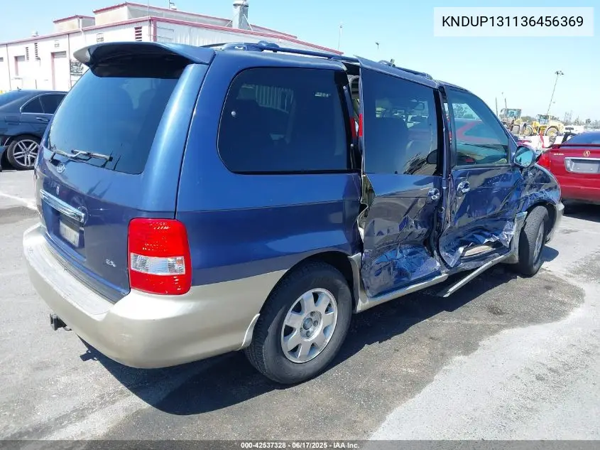 2003 Kia Sedona Ex/Lx VIN: KNDUP131136456369 Lot: 42537328
