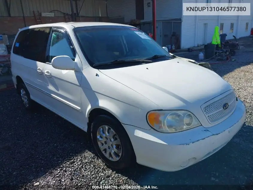 2004 Kia Sedona Ex/Lx VIN: KNDUP131046577380 Lot: 41468710