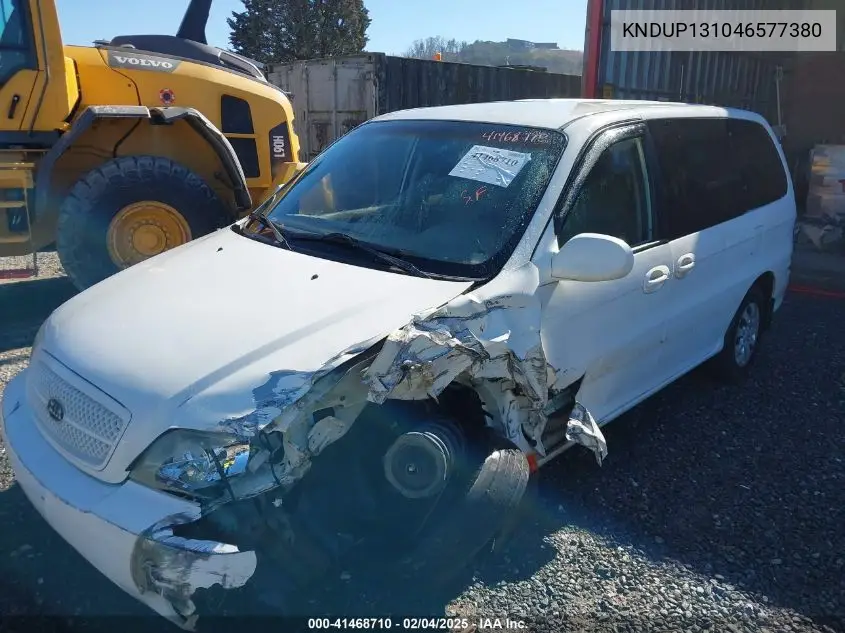 2004 Kia Sedona Ex/Lx VIN: KNDUP131046577380 Lot: 41468710