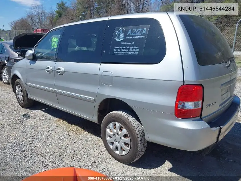 2004 Kia Sedona Ex/Lx VIN: KNDUP131446544284 Lot: 41878882