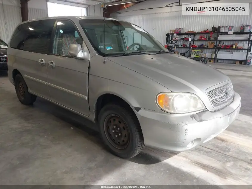 2004 Kia Sedona Ex/Lx VIN: KNDUP131046505045 Lot: 42460421