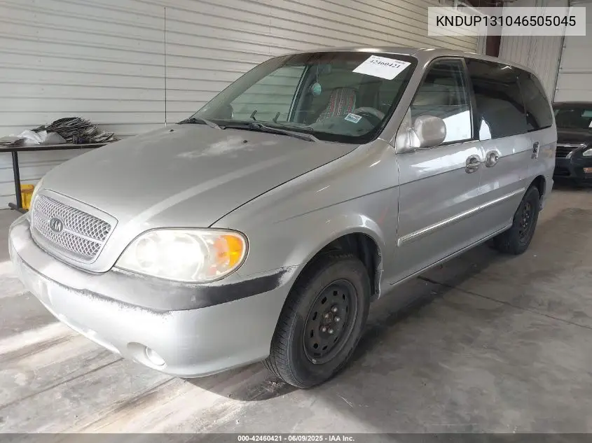 2004 Kia Sedona Ex/Lx VIN: KNDUP131046505045 Lot: 42460421