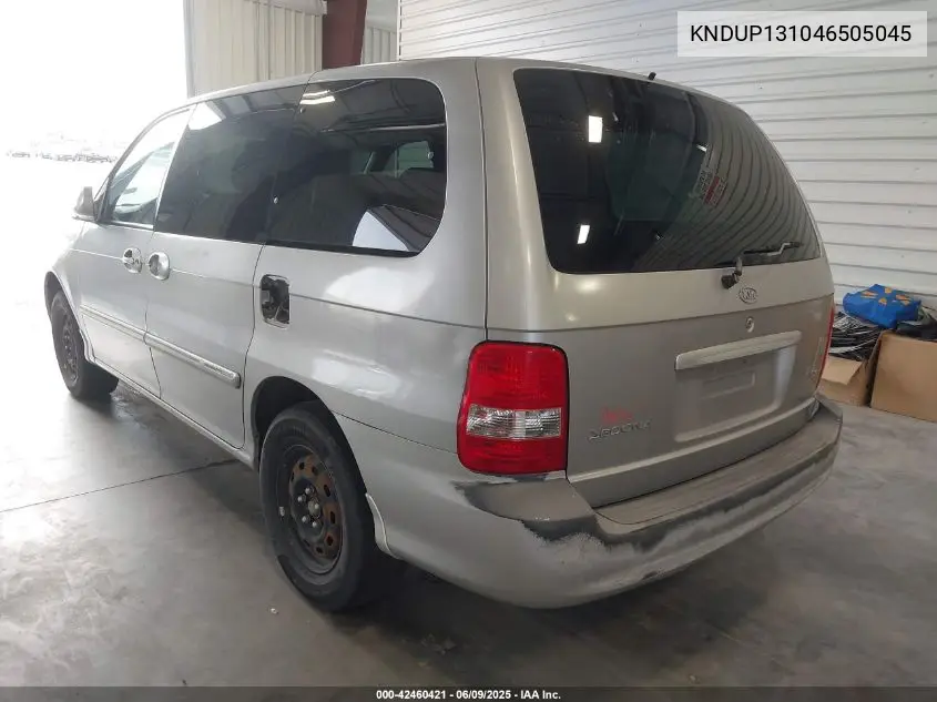 2004 Kia Sedona Ex/Lx VIN: KNDUP131046505045 Lot: 42460421