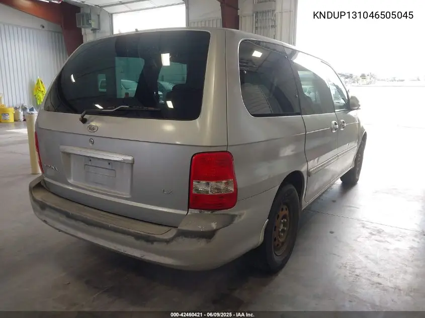 2004 Kia Sedona Ex/Lx VIN: KNDUP131046505045 Lot: 42460421
