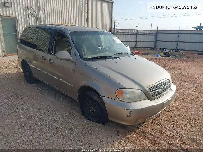 2004 Kia Sedona Ex/Lx VIN: KNDUP131646596452 Lot: 42490057