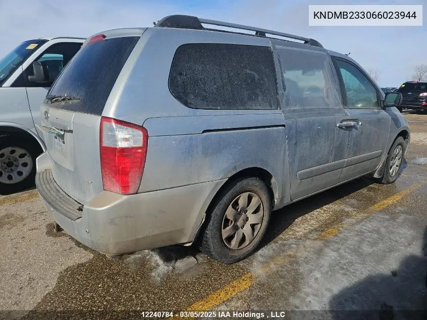 2006 Kia Sedona Ex/Lx VIN: KNDMB233066023944 Lot: 12240784