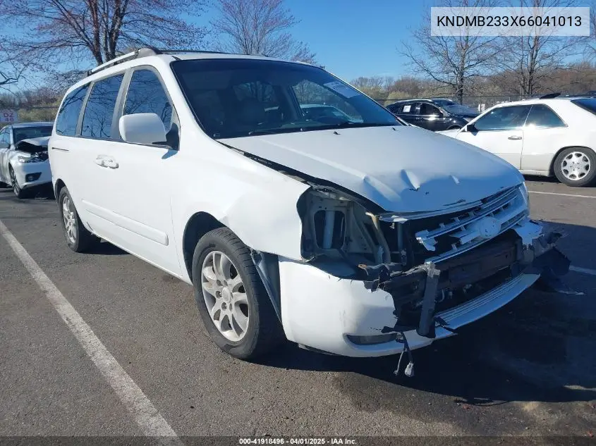 2006 Kia Sedona Ex/Lx VIN: KNDMB233X66041013 Lot: 41918496
