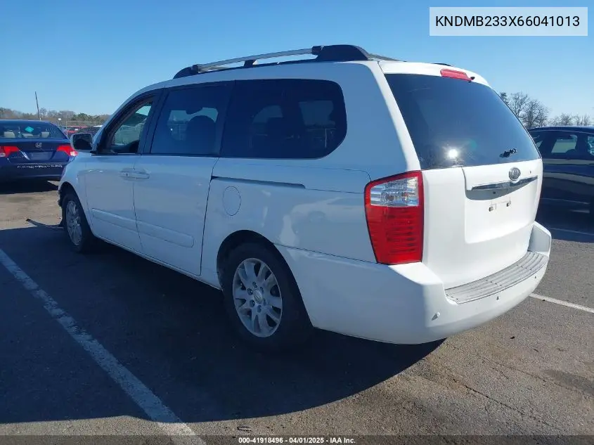 2006 Kia Sedona Ex/Lx VIN: KNDMB233X66041013 Lot: 41918496