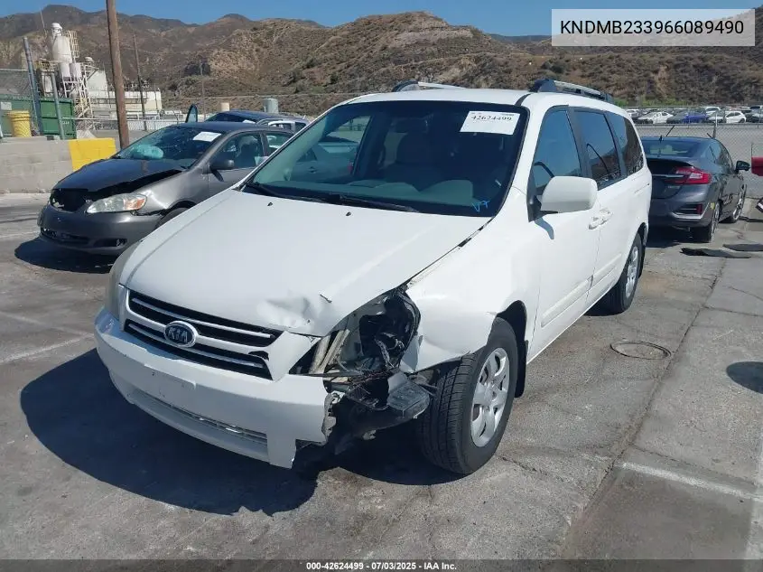 2006 Kia Sedona Ex/Lx VIN: KNDMB233966089490 Lot: 42624499