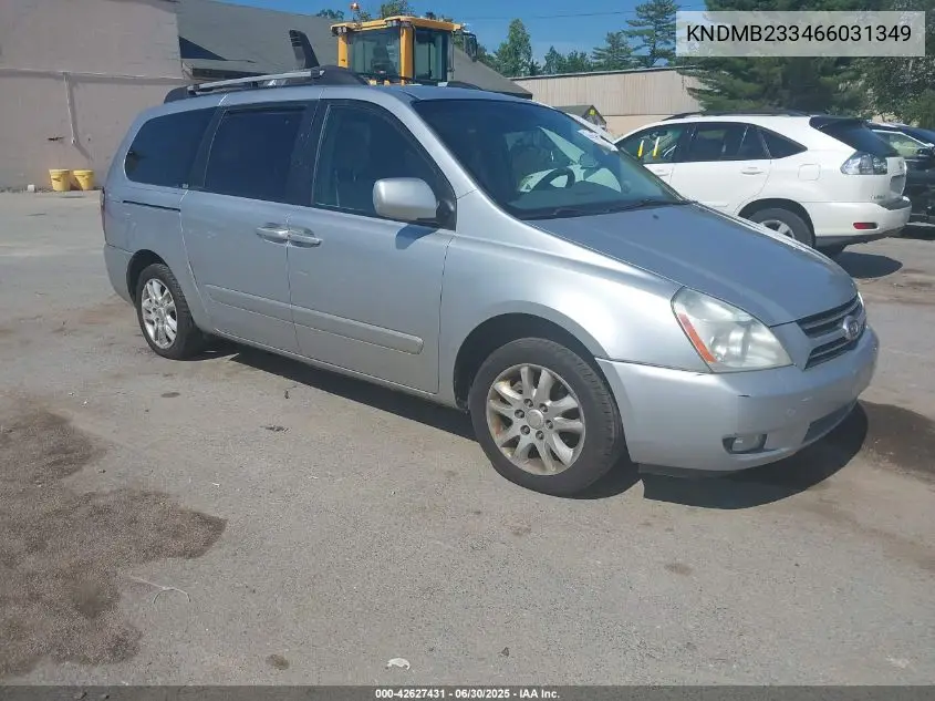 2006 Kia Sedona Ex/Lx VIN: KNDMB233466031349 Lot: 42627431