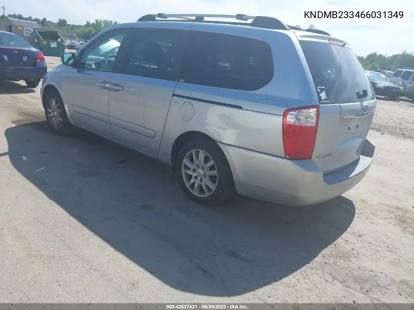 2006 Kia Sedona Ex/Lx VIN: KNDMB233466031349 Lot: 42627431