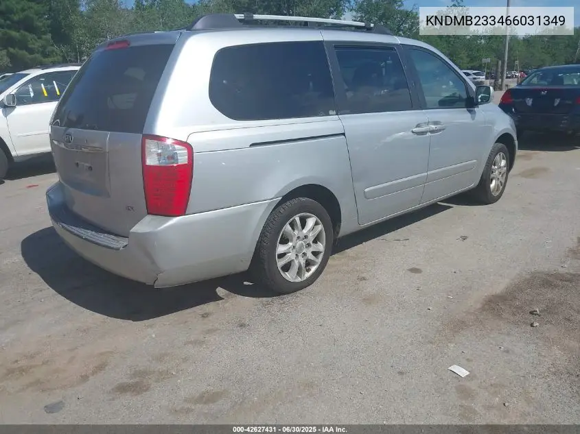 2006 Kia Sedona Ex/Lx VIN: KNDMB233466031349 Lot: 42627431