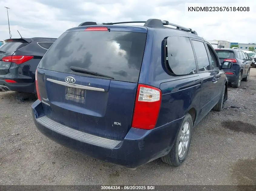 2007 Kia Sedona Ex/Lx VIN: KNDMB233676184008 Lot: 30064334
