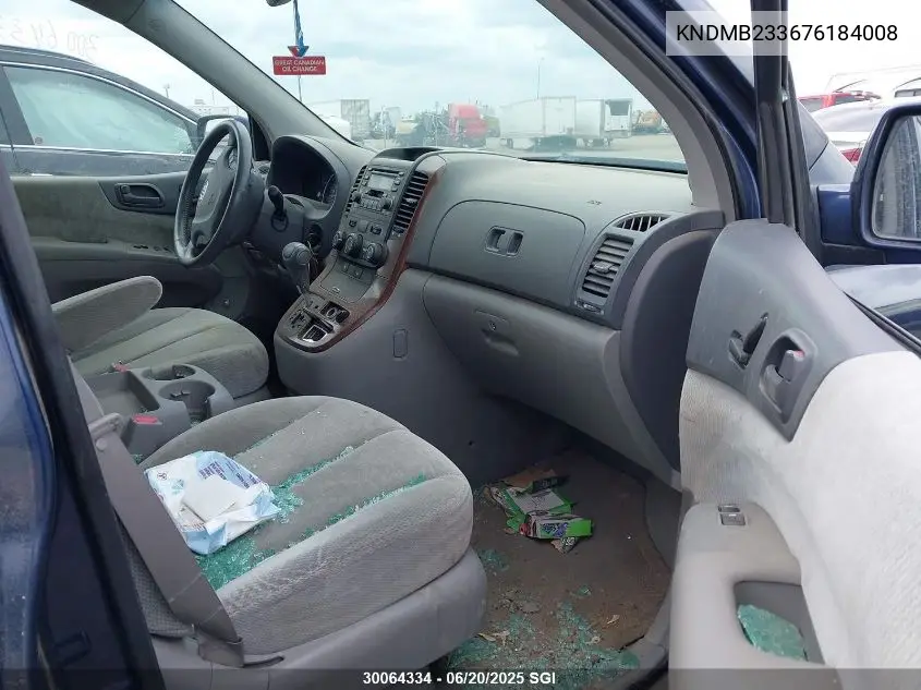 2007 Kia Sedona Ex/Lx VIN: KNDMB233676184008 Lot: 30064334