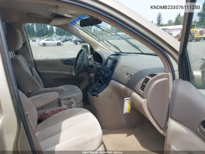 2007 Kia Sedona Lx VIN: KNDMB233076111250 Lot: 42588749