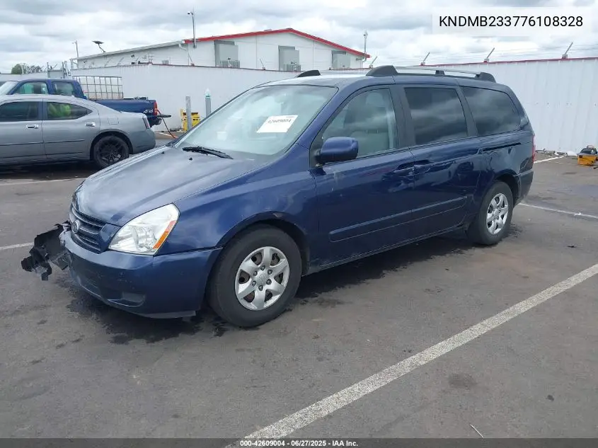 2007 Kia Sedona Lx VIN: KNDMB233776108328 Lot: 42609004