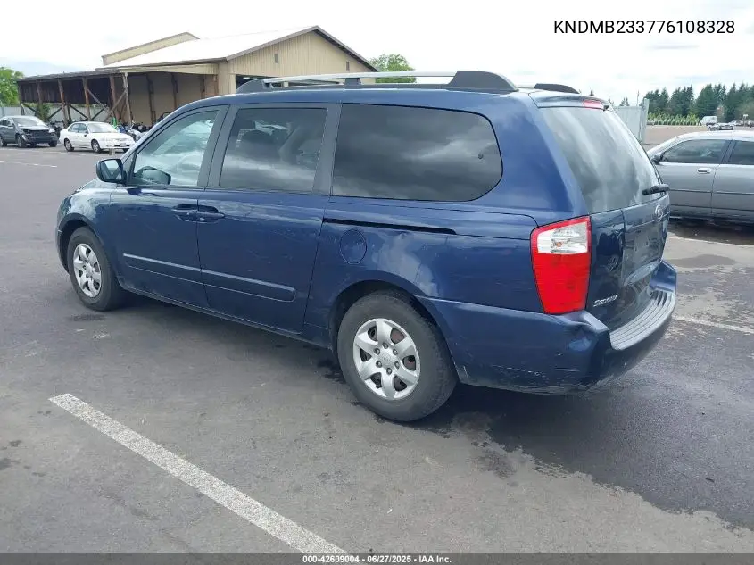 2007 Kia Sedona Lx VIN: KNDMB233776108328 Lot: 42609004