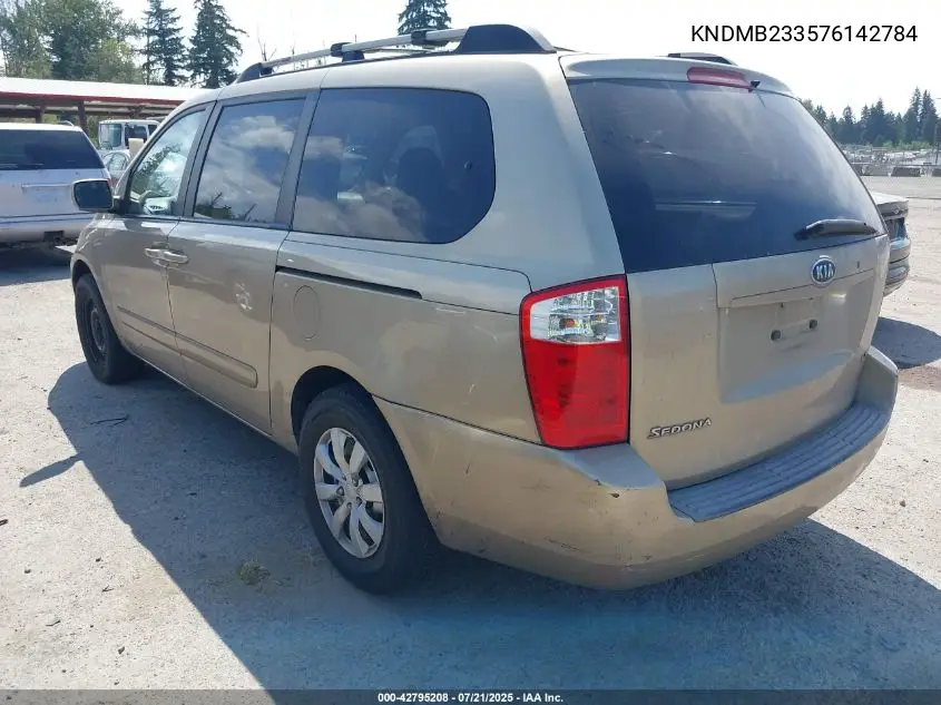 2007 Kia Sedona Lx VIN: KNDMB233576142784 Lot: 42795208