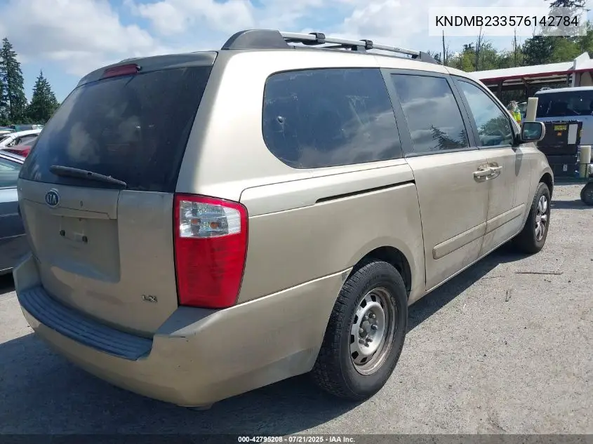 2007 Kia Sedona Lx VIN: KNDMB233576142784 Lot: 42795208