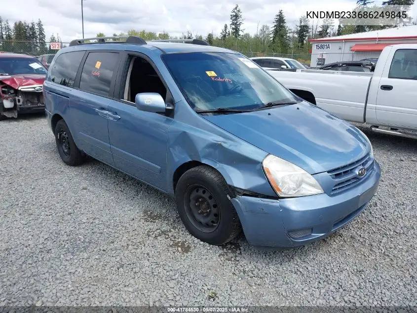 2008 Kia Sedona Lx VIN: KNDMB233686249845 Lot: 41784530