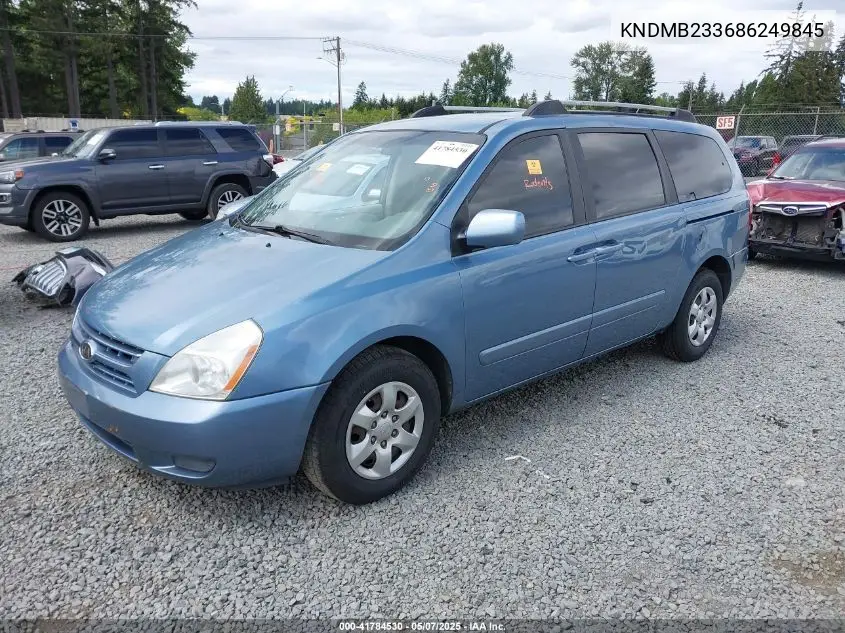 2008 Kia Sedona Lx VIN: KNDMB233686249845 Lot: 41784530