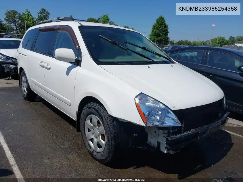 2008 Kia Sedona Lx VIN: KNDMB233986254358 Lot: 42197794