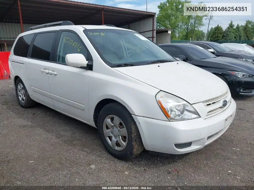 2008 Kia Sedona Ex/Lx VIN: KNDMB233686254351 Lot: 42208846