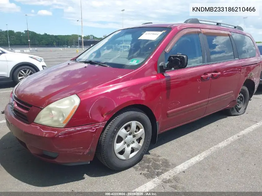 2008 Kia Sedona Lx VIN: KNDMB233186210466 Lot: 42223604