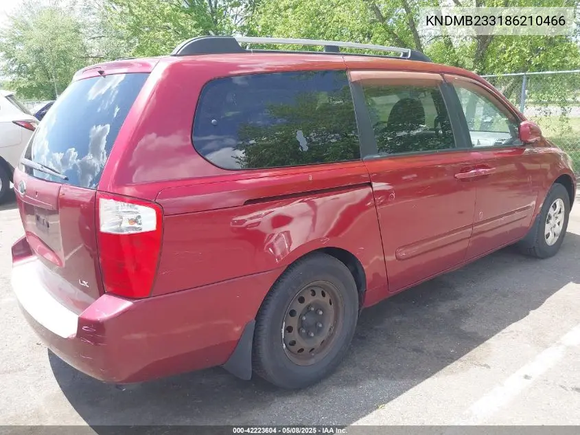 2008 Kia Sedona Lx VIN: KNDMB233186210466 Lot: 42223604