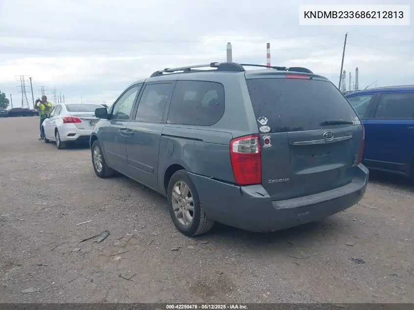 2008 Kia Sedona Ex VIN: KNDMB233686212813 Lot: 42250476