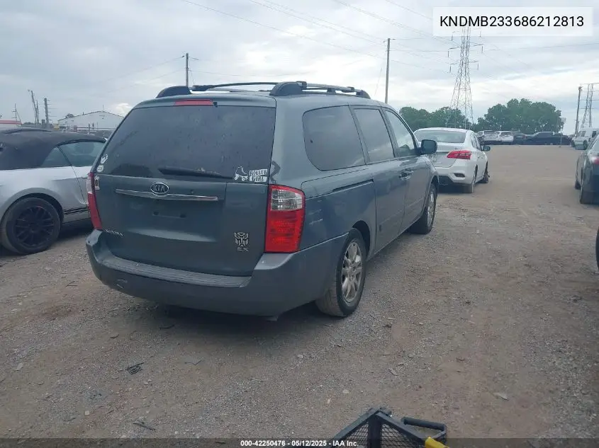 2008 Kia Sedona Ex VIN: KNDMB233686212813 Lot: 42250476