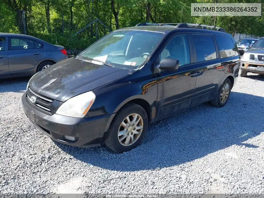2008 Kia Sedona Ex VIN: KNDMB233386264352 Lot: 42555586