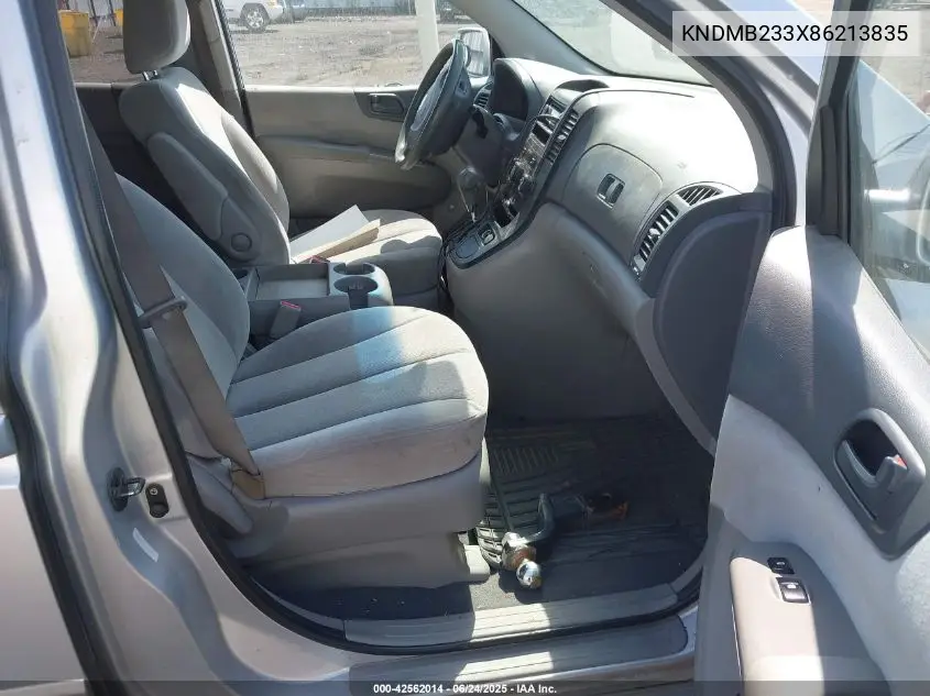 2008 Kia Sedona Lx VIN: KNDMB233X86213835 Lot: 42562014
