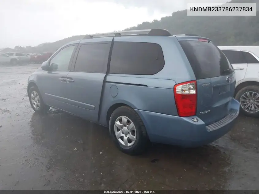 2008 Kia Sedona Ex/Lx VIN: KNDMB233786237834 Lot: 42632020