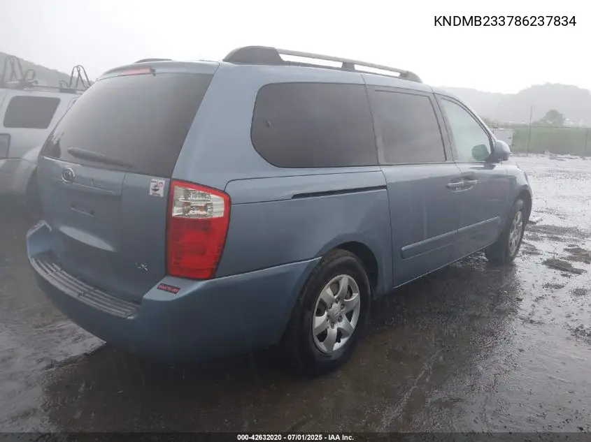 2008 Kia Sedona Ex/Lx VIN: KNDMB233786237834 Lot: 42632020
