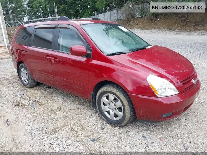 2008 Kia Sedona Lx VIN: KNDMB233786265133 Lot: 42767095